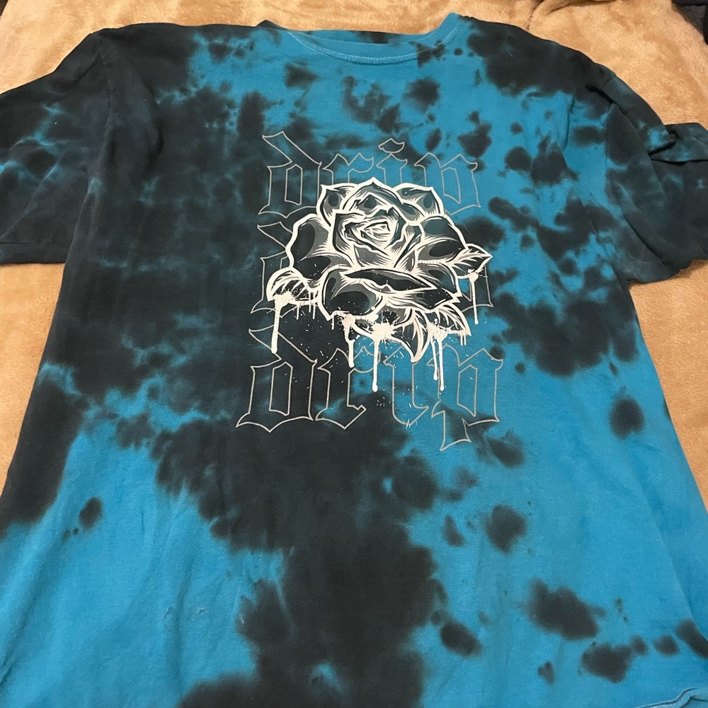 Tye dye rose drop shirt